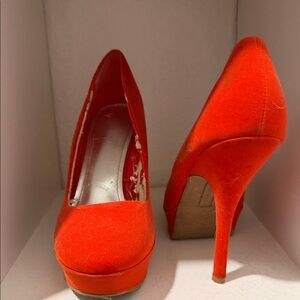 BAMBOO Vibrant Red Heels